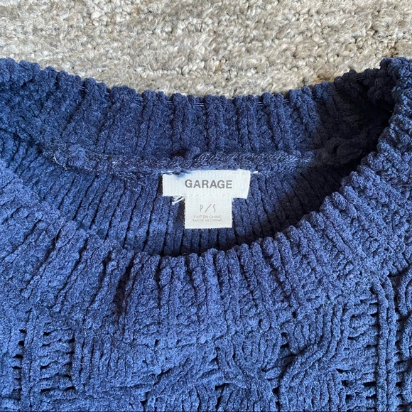 navy blue knit sweater - Picture 3 of 3